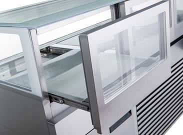Σωστής γωνίας βιομηχανικό ψύξης γραφείο επίδειξης κέικ εξοπλισμού κατεψυγμένο